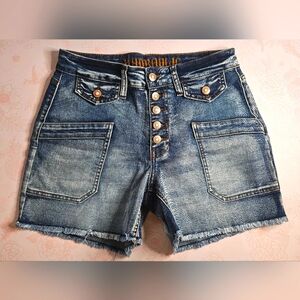 Hydraulic Murphy shorts, Curvy high waisted, stretch Denim, size 8